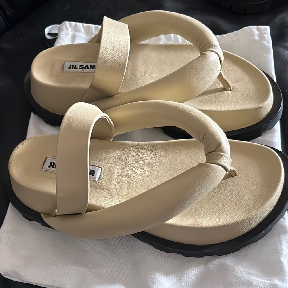 Jil Sander Women's Cream Sandals